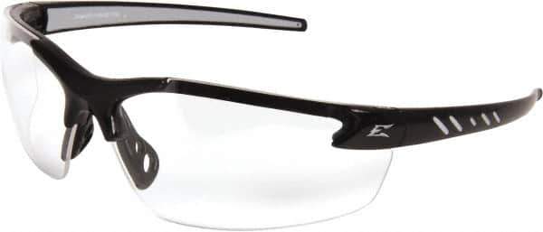 Edge Eyewear - +2, Clear Lenses, Scratch Resistant, Framed Magnifying Safety Glasses - UV Protection, Black/Gray Nylon Frame, ANSI, MCEPS - Industrial Tool & Supply