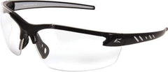Edge Eyewear - +2, Clear Lenses, Scratch Resistant, Framed Magnifying Safety Glasses - UV Protection, Black/Gray Nylon Frame, ANSI, MCEPS - Industrial Tool & Supply