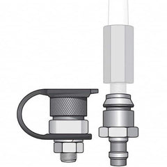 Checkers - Flag Pole Accessories Type: Warning Whip QD Base Mount Kit Material: Steel; Rubber - Industrial Tool & Supply