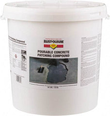 Rust-Oleum - 55 Lb Pail Concrete Patch - Gray, 46 Cu Ft/55 Lb Kit Coverage, Fiber Reinforced Portland Cement - Industrial Tool & Supply