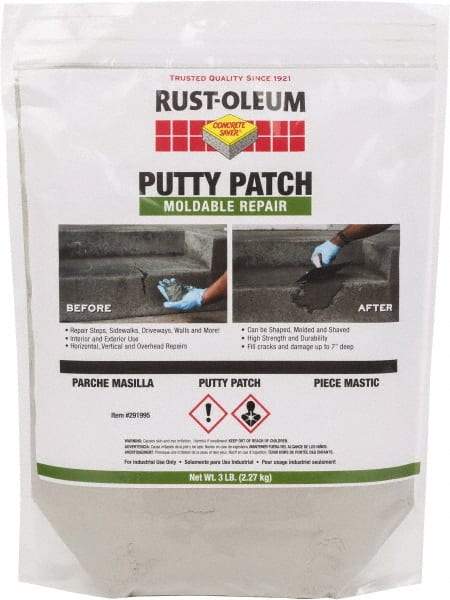 Rust-Oleum - 3 Lb Bag Concrete Saver - Gray, 1.5 Sq Ft at 1/4" Thick Coverage, Portland Cement - Industrial Tool & Supply