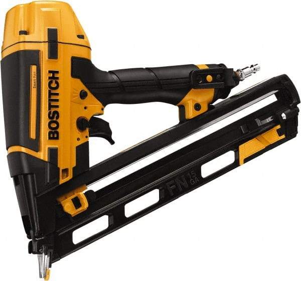 Stanley Bostitch - 1-1/4 to 2-1/2" Nail Length, 15 Gauge Finish Air Nailer Kit - 70 to 120 psi - Industrial Tool & Supply