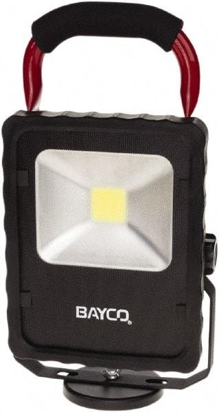 Bayco - 20 Watt, Electric, LED Portable Magnetic Mount Work Light - 12' Cord, 1 Head, 2,200 Lumens, Aluminum, 11-1/2" Long x 6.2" Wide x 3.1" High - Industrial Tool & Supply