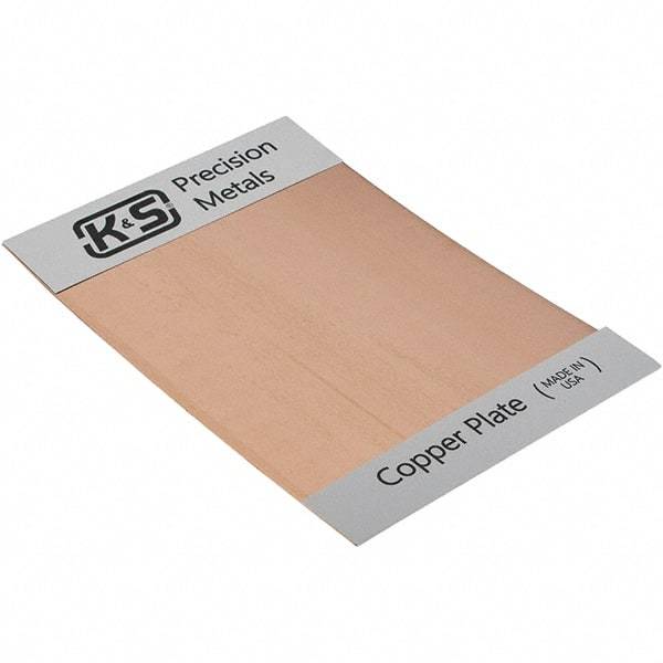 Made in USA - Copper Sheets Material: Copper Thickness (Decimal Inch): 0.0500 - Industrial Tool & Supply