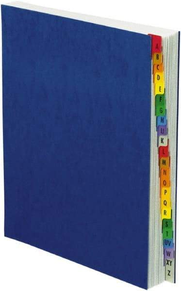 Pendaflex - 8-1/2 x 11", Letter Size, Blue, A-Z Indexed Expanding Files - Assorted Tab Cut Location - Industrial Tool & Supply