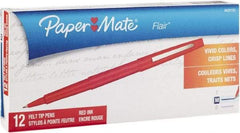 Paper Mate - Needle Porous Point Pen - Red - Industrial Tool & Supply