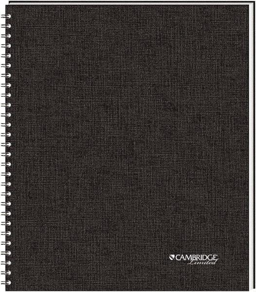 Cambridge - 80 Sheet, 8-1/2 x 11-3/4", Legal (Style) Meeting Notebook - Black - Industrial Tool & Supply