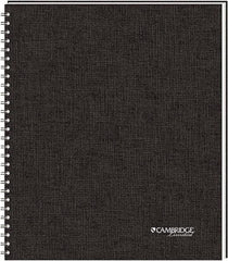 Cambridge - 80 Sheet, 8-1/2 x 11-3/4", Legal (Style) Meeting Notebook - Black - Industrial Tool & Supply