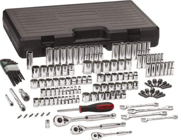 GearWrench - 141 Piece 1/4 & 3/8" Drive Mechanic's Tool Set - Comes in Blow Molded Case - Industrial Tool & Supply