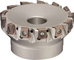 Sumitomo - 5 Inserts, 2" Cut Diam, 0.88" Arbor Diam, 12mm Max Depth of Cut, Indexable Square-Shoulder Face Mill - 0/90° Lead Angle, 1-3/4" High, LNEX0804.. Insert Compatibility, Through Coolant, Series TSX - Industrial Tool & Supply