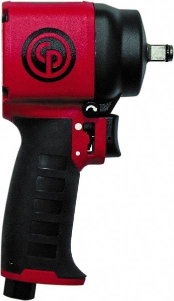Chicago Pneumatic - 3/8" Drive, 9,000 RPM, 470 Ft/Lb Torque Impact Wrench/Ratchet - Pistol Grip Handle, 1,400 IPM, 17 CFM, 90 psi, 1/4" NPT Inlet - Industrial Tool & Supply