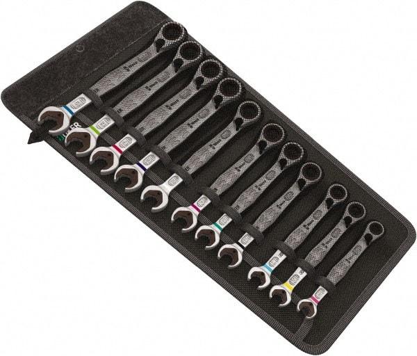 Wera - 8 Piece, 5/16" to 3/4", Combination Wrench Set - Inch Measurement Standard, Chrome Vanadium Finish, Comes in Nylon Pouch - Industrial Tool & Supply