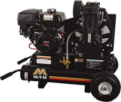 MI-T-M - 9.0 hp, 17.2 CFM, 175 Max psi, Two Stage Portable Fuel Air Compressor - Honda GX270 OHV Engine - Industrial Tool & Supply