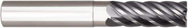 Niagara Cutter - 1/2", 6 Flute, Single End, Solid Carbide, 0.12" Corner Radius End Mill - 4" OAL, 38° Helix, Right Hand Flute, 1-1/8" LOC, Right Hand Cut, 2" Extended Reach - Industrial Tool & Supply