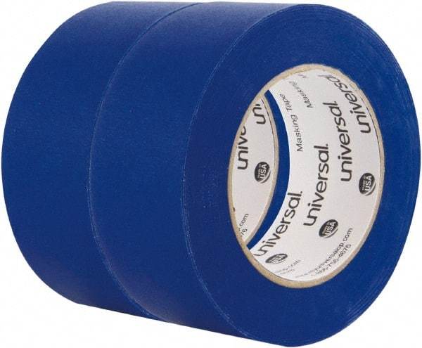 Universal One - 48mm Wide x 54.8 m Long Blue Crepe Paper Masking Tape - Series 6703, 5.5 mil Thick, 23 In/Lb Tensile Strength - Industrial Tool & Supply