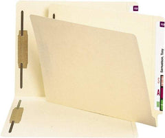 SMEAD - 8-1/2 x 11", Letter Size, Manila, File Folders with End Tab - 11 Point Stock, Straight Tab Cut Location - Industrial Tool & Supply
