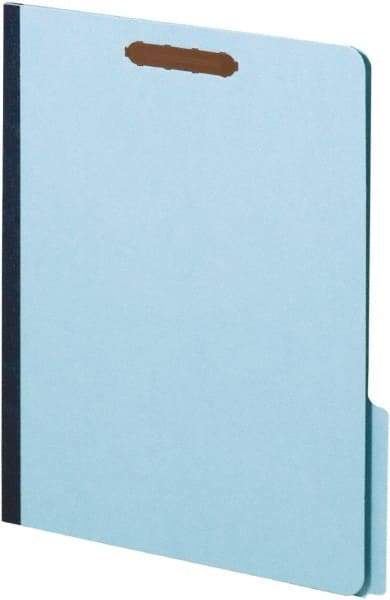 Pendaflex - 8-1/2 x 11", Letter Size, Light Blue, File Folders with Top Tab - 25 Point Stock, 1/3 Tab Cut Location - Industrial Tool & Supply