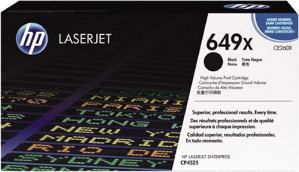 Hewlett-Packard - Black Toner Cartridge - Use with HP Color LaserJet Enterprise CP4525 - Industrial Tool & Supply