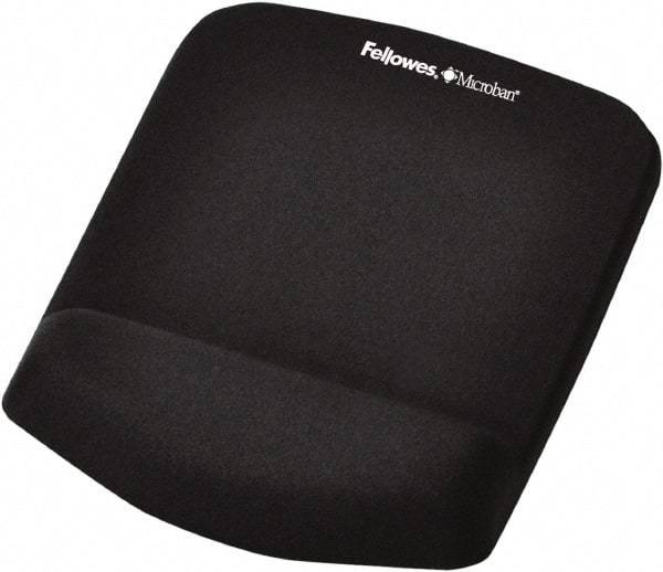 FELLOWES - Black Mouse Pad/Wrist Rest - Use with Mouse - Industrial Tool & Supply