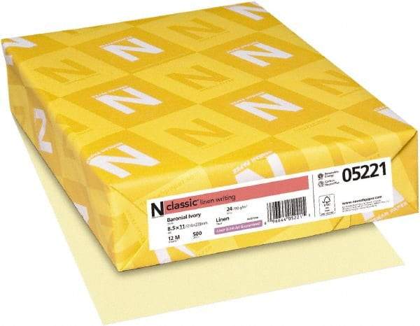 Neenah Paper - 8-1/2" x 11" Baronial Ivory Copy Paper - Use with Laser Printers, Copiers, Inkjet Printers - Industrial Tool & Supply