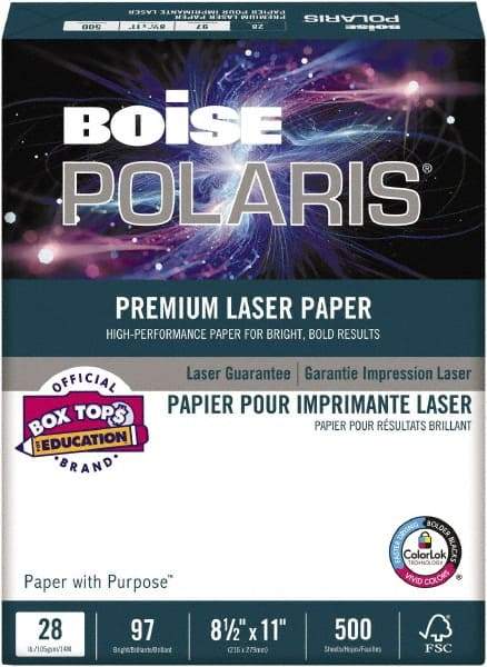 Boise - 8-1/2" x 11" White Copy Paper - Use with Copiers, Laser Printers - Industrial Tool & Supply