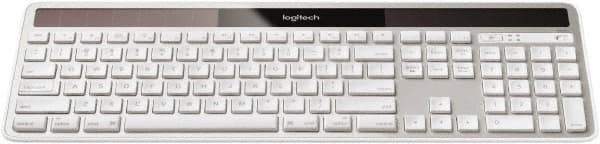 Logitech - Silver Wireless Keyboard - Use with Mac OS X 10.4 & Later - Industrial Tool & Supply