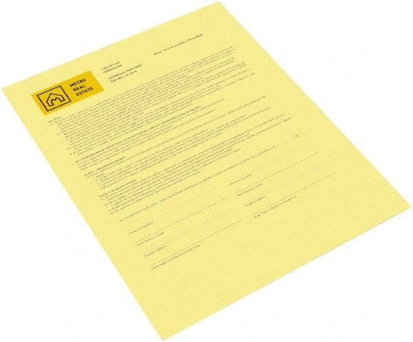Xerox - 8-1/2" x 11" Canary Digital Carbonless Paper - Use with Laser Copiers, Laser Printers - Industrial Tool & Supply