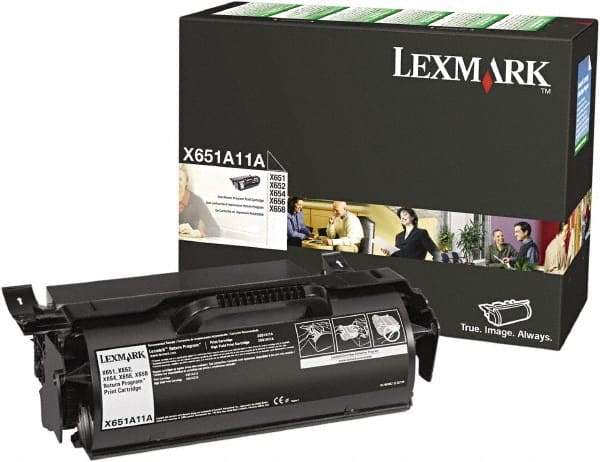 Lexmark - Black Toner Cartridge - Use with Lexmark X651de, X652de, X654de, X656de, X656dte, X658de, X658dfe, X658dme, X658dte, X658dtfe, X658dtme - Industrial Tool & Supply