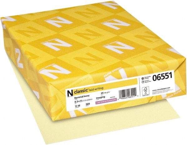 Neenah Paper - 8-1/2" x 11" Baronial Ivory Copy Paper - Use with Laser Printers, Copiers, Inkjet Printers - Industrial Tool & Supply
