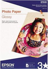 Epson - 13" x 19" White Photo Paper - Use with Inkjet Printers - Industrial Tool & Supply