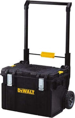 DeWALT - 2 Piece, Black/Yellow Wheeled Tool Box - 18-3/4" Deep x 38-7/8" High x 23-3/8" Wide, Removable Tray - Industrial Tool & Supply