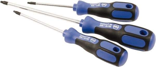 Wiha - 3 Piece Square Screwdriver Set - Bit Sizes: Philips #1 to #3, Comes in Tool Pouch - Industrial Tool & Supply