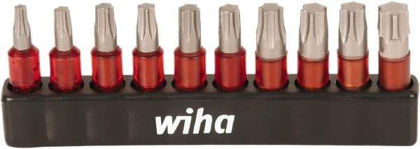 Wiha - 10 Piece 1/4" Drive Impact Torx Bit Socket Set - T10 to T40 Torx - Industrial Tool & Supply