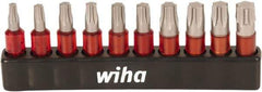 Wiha - 10 Piece 1/4" Drive Impact Torx Bit Socket Set - T10 to T40 Torx - Industrial Tool & Supply