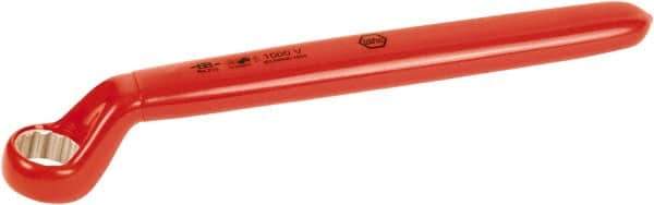 Wiha - 11mm 6 Point Insulated Offset Box Wrench - Single End, Chrome Vanadium Steel, Hi-Vis Red Finish - Industrial Tool & Supply