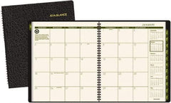 AT-A-GLANCE - 12 Sheet, 9 x 11", Monthly Planner - Black - Industrial Tool & Supply