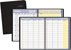 AT-A-GLANCE - 32 Sheet, 8-1/4 x 10-7/8", Weekly/Monthly Planner - Black - Industrial Tool & Supply