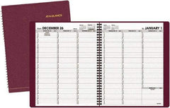 AT-A-GLANCE - 52 Sheet, 8-1/4 x 10-7/8", Appointment Book - Winestone - Industrial Tool & Supply