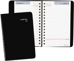 AT-A-GLANCE - 312 Sheet, 4-7/8 x 8", Appointment Book - Black - Industrial Tool & Supply