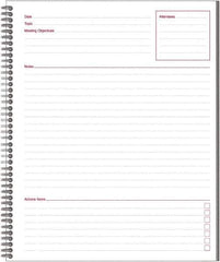 Mead - 80 Sheet, 8-1/4 x 11", Guided Business Notebook - Black - Industrial Tool & Supply