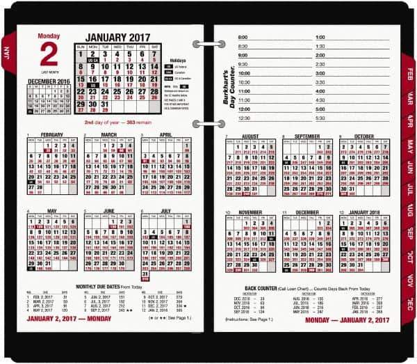 AT-A-GLANCE - 215 Sheet, 4-1/2 x 7-3/8", Desk Calendar Refill - White - Industrial Tool & Supply