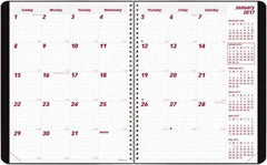 Brownline - 12 Sheet, 8-1/2 x 11", Monthly Planner - Black - Industrial Tool & Supply