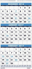 House of Doolittle - 7 Sheet, 12-1/4 x 26", Wall Calendar - Industrial Tool & Supply