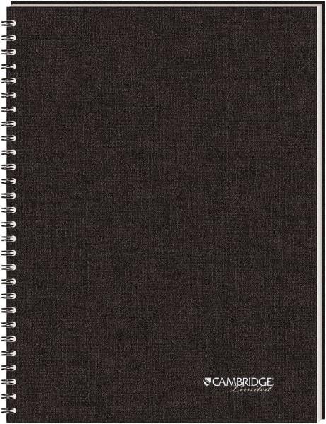 Cambridge - 80 Sheet, 5 x 8", Legal (Style) Meeting Notebook - Black - Industrial Tool & Supply