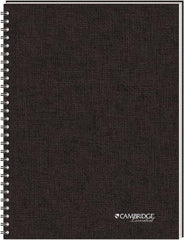 Cambridge - 80 Sheet, 5 x 8", Legal (Style) Meeting Notebook - Black - Industrial Tool & Supply