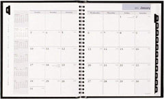 DayMinder - 12 Sheet, 6-7/8 x 8-3/4", Monthly Planner - Black - Industrial Tool & Supply