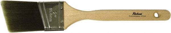 Richard - 2" Angled Polyester Angular Brush - 2-1/2" Bristle Length, 7-1/4" Wood Sash Handle - Industrial Tool & Supply