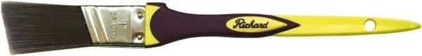 Richard - 1" Angled Polyester Angular Brush - 2" Bristle Length, 6-3/4" Rubber Sash Handle - Industrial Tool & Supply
