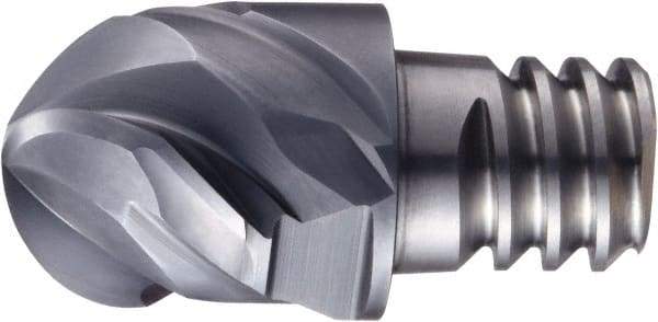 OSG - PXBE Grade XP3320 Carbide Ball Nose Milling Tip Insert - SiC Finish, 3 Flutes, 16mm Cutting Diam, 11.2mm Depth of Cut, 45° Helix - Industrial Tool & Supply