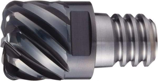 OSG - PXSM Grade XP3225 Carbide Chamfer Milling Tip Insert - Cr Finish, 8 Flutes, 5/8" Cutting Diam, 7/16" Depth of Cut, 0.06" Cnr Rad, 42° Helix - Industrial Tool & Supply